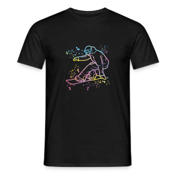 Snowboarder Snowboarding Snowboard - Men's T-Shirt - black - Front - AI Model Male 178 light (178cm)