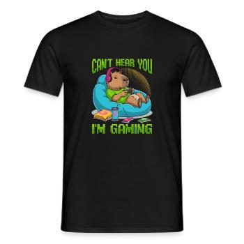 Capybara Gamer Gaming - Männer T-Shirt - Schwarz - Vorne - AI Model Male 178 light (178cm)