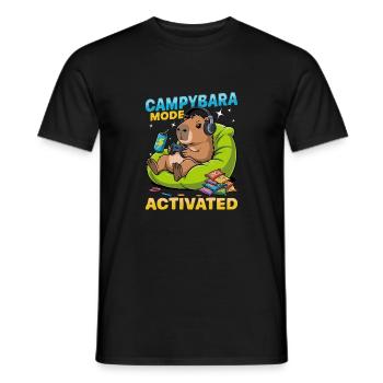 Capybara Gamer Gaming - Männer T-Shirt - Schwarz - Vorne - AI Model Male 178 light (178cm)