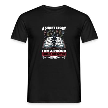 Directeur musical Une nouvelle Je suis un directeur de groupe - T-shirt homme - noir - Devant - AI Model Male 178 light (178cm)