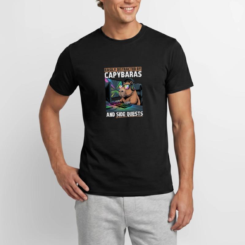 Capybara PC Gamer Gaming T-shirt homme
