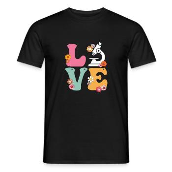 Liebe Medizinischer Laborwissenschaftler Boho Regenbogen MLS - Männer T-Shirt - Schwarz - Vorne - AI Model Male 178 light (178cm)
