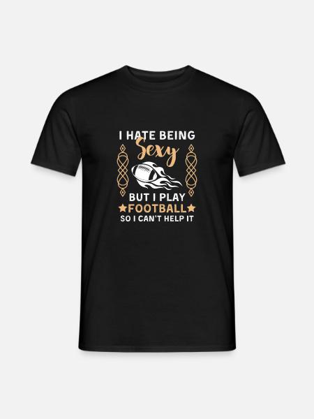 Lustiger American Football Spruch - Männer T-Shirt - Schwarz