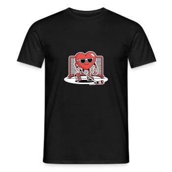 Drôle de hockey sur glace gardien de but hockey design - T-shirt homme - noir - Devant - AI Model Male 178 light (178cm)