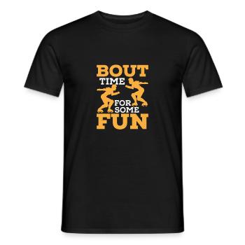 Bout Time For Some Fun Roller Derby Skating - Men's T-Shirt - black - Front - AI Model Male 178 light (178cm)