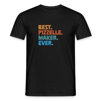Pizzelle Waffle - Italian Waffles - Men's T-Shirt - black - Front - AI Model Male 178 light (178cm)