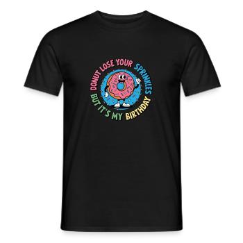 Birthday Donut Funny Design - Männer T-Shirt - Schwarz - Vorne - AI Model Male 178 light (178cm)