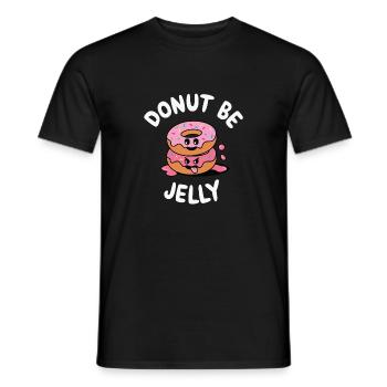 Donut Be Jelly Funny Food Design - Men's T-Shirt - black - Front - AI Model Male 178 light (178cm)