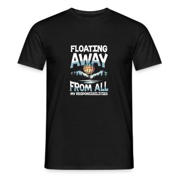Flottez dans les nuages et oubliez tous vos soucis - T-shirt homme - noir - Devant - AI Model Male 178 light (178cm)