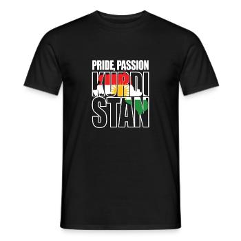 Pride Passion Kurdistan Kurdish Kurds - Men's T-Shirt - black - Front - AI Model Male 178 light (178cm)