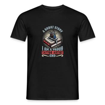 Tatoueur Une nouvelle Je suis un fier tatoueur - T-shirt homme - noir - Devant - AI Model Male 178 light (178cm)