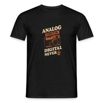 Retro Camera Club Photographie analogique Pellicule Rouleau - T-shirt homme - noir - Devant - AI Model Male 178 light (178cm)