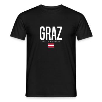 Graz Österreich - Männer T-Shirt - Schwarz - Vorne - AI Model Male 178 light (178cm)