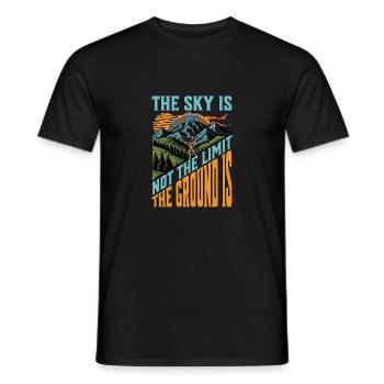 Skydiving The Sky Is Not The Limit Skydiving Lover - Men's T-Shirt - black - Front - AI Model Male 178 light (178cm)