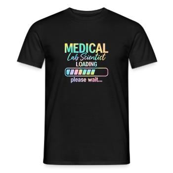 Scientifique de laboratoire Chargement Tie Dye Drôle MLS Médical - T-shirt homme - noir - Devant - AI Model Male 178 light (178cm)