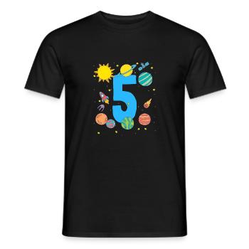 Cinq ans d’aventure spatiale - T-shirt homme - noir - Devant - AI Model Male 178 light (178cm)