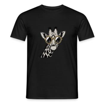 Girafe cool avec lunettes de soleil – Stylish Tierlo - T-shirt homme - noir - Devant - AI Model Male 178 light (178cm)