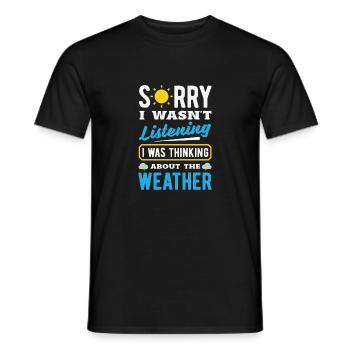 Météorologie amusante Passionnés de météo - T-shirt homme - noir - Devant - AI Model Male 178 light (178cm)