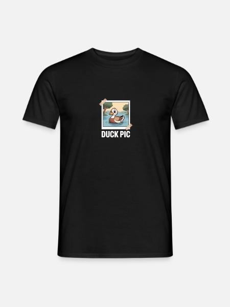 Funny Duck Picture Duck Pic - Men's T-Shirt - black