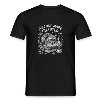Bücherwurm: Nur Noch Ein Kapitel - Männer T-Shirt - Schwarz - Vorne - AI Model Male 178 light (178cm)
