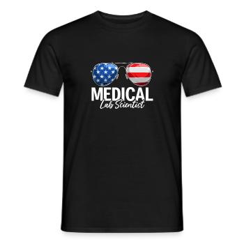 Medizinisches Labor Wissenschaftler USA Sonnenbrille MLS Labor - Männer T-Shirt - Schwarz - Vorne - AI Model Male 178 light (178cm)