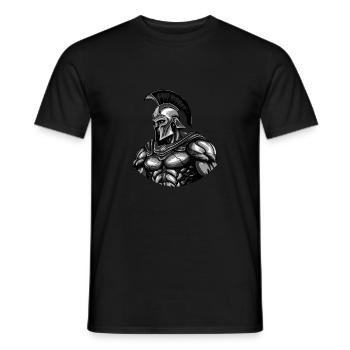 Spartan Gladiator - Men's T-Shirt - black - Front - AI Model Male 178 light (178cm)