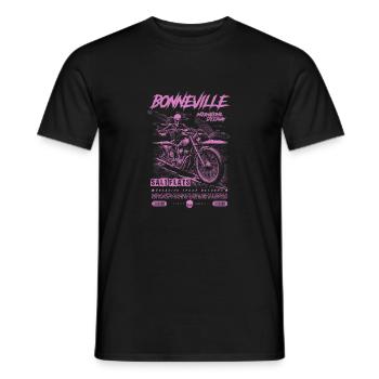 Bonneville Salt Flats Moto Vintage Biker - T-shirt homme - noir - Devant - AI Model Male 178 light (178cm)