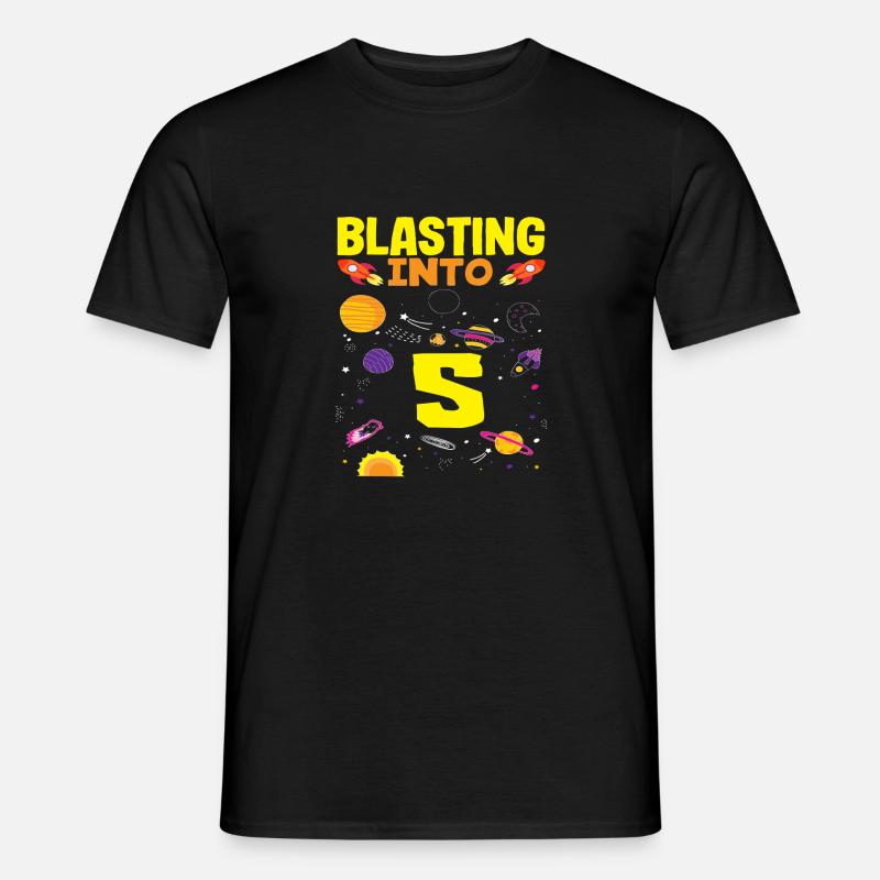 Rocket Adventure Blasting Into 5 - Men’s T-shirt - black