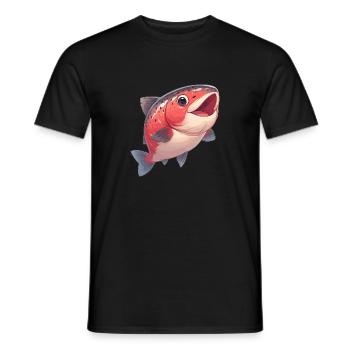 Salmon Salmon - Men's T-Shirt - black - Front - AI Model Male 178 light (178cm)