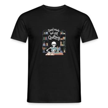 Dead Inside but Still Quilting Funny Quilting - Men's T-Shirt - black - Front - AI Model Male 178 light (178cm)