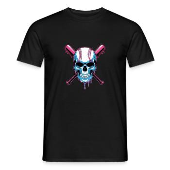 Baseball Skull Batte de Baseball - T-shirt homme - noir - Devant - AI Model Male 178 light (178cm)