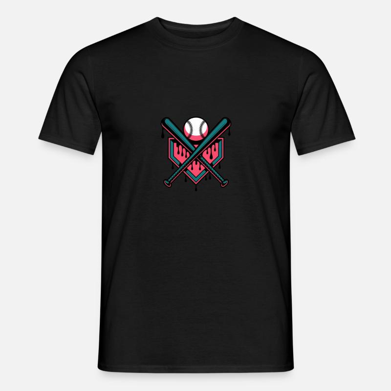 Baseball Eis Baseballschläger - Männer T-Shirt - Schwarz