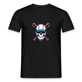Baseball Skull Batte de Baseball - T-shirt homme - noir - Devant - AI Model Male 178 light (178cm)