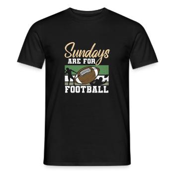 Les dimanches sont consacrés à la conception du football - T-shirt homme - noir - Devant - AI Model Male 178 light (178cm)