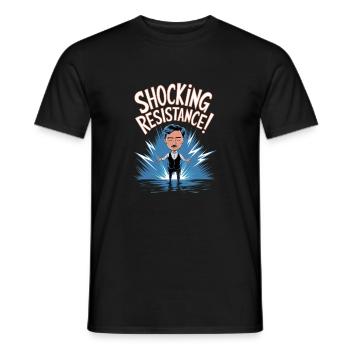 Shocking Resistance Electric Design - Men's T-Shirt - black - Front - AI Model Male 178 light (178cm)