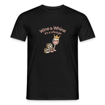 Single Mom Chaos Coordinator Wine - Men's T-Shirt - black - Front - AI Model Male 178 light (178cm)
