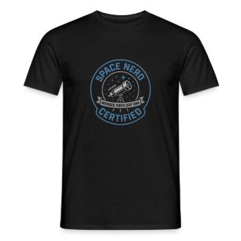 Weltraum-nerd-design Galaxien-erkunder Kosmischer - Männer T-Shirt - Schwarz - Vorne - AI Model Male 178 light (178cm)