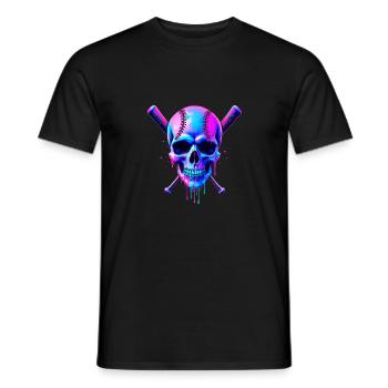 Baseball Skull Batte de Baseball - T-shirt homme - noir - Devant - AI Model Male 178 light (178cm)