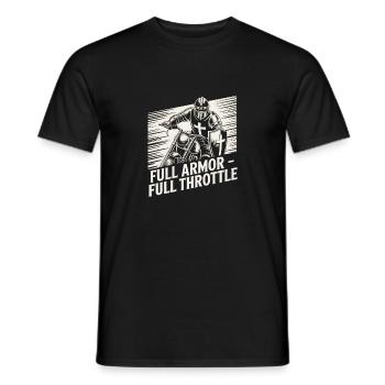 Christian Biker Full Armor Full Throttle - Men's T-Shirt - black - Front - AI Model Male 178 light (178cm)