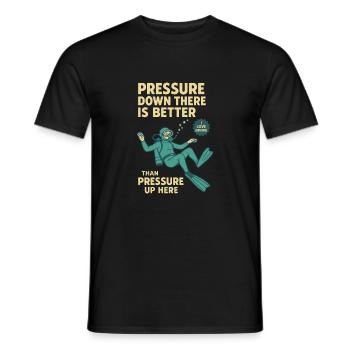 La pression vers le bas est meilleure conception du plongeur - T-shirt homme - noir - Devant - AI Model Male 178 light (178cm)