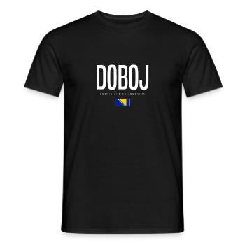 Doboj, Bosnie-Herzégovine - T-shirt homme - noir - Devant - AI Model Male 178 light (178cm)