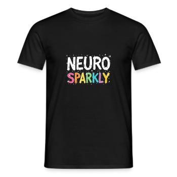 Neuro Sparkly Rainbow Colors Variety and - Men's T-Shirt - black - Front - AI Model Male 178 light (178cm)