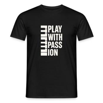 Classical Pianist Piano Life Music Recital - Men's T-Shirt - black - Front - AI Model Male 178 light (178cm)
