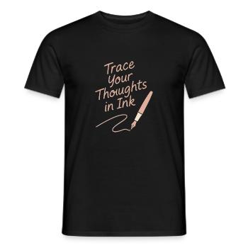 Tenue d’un journal Esthétique Planificateur créatif Écriture de vie - T-shirt homme - noir - Devant - AI Model Male 178 light (178cm)