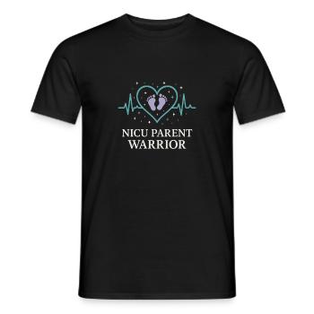 Nicu Parent Pride Preemie Warrior Newborn - Men's T-Shirt - black - Front - AI Model Male 178 light (178cm)