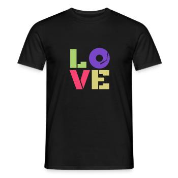 Love Turntable Turntable Gift Idea - Men's T-Shirt - black - Front - AI Model Male 178 light (178cm)