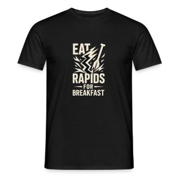 Whitewater Adventure River Rafting Crew Outdoor - Männer T-Shirt - Schwarz - Vorne - AI Model Male 178 light (178cm)