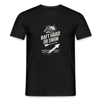Whitewater Adventure River Rafting Crew Outdoor - Männer T-Shirt - Schwarz - Vorne - AI Model Male 178 light (178cm)