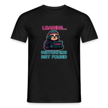 Loading... Motivation Not Found - Männer T-Shirt - Schwarz - Vorne - AI Model Male 178 light (178cm)
