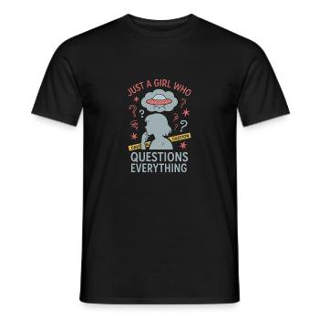 Feuille d’aluminium chapeau société conspiration mème - T-shirt homme - noir - Devant - AI Model Male 178 light (178cm)